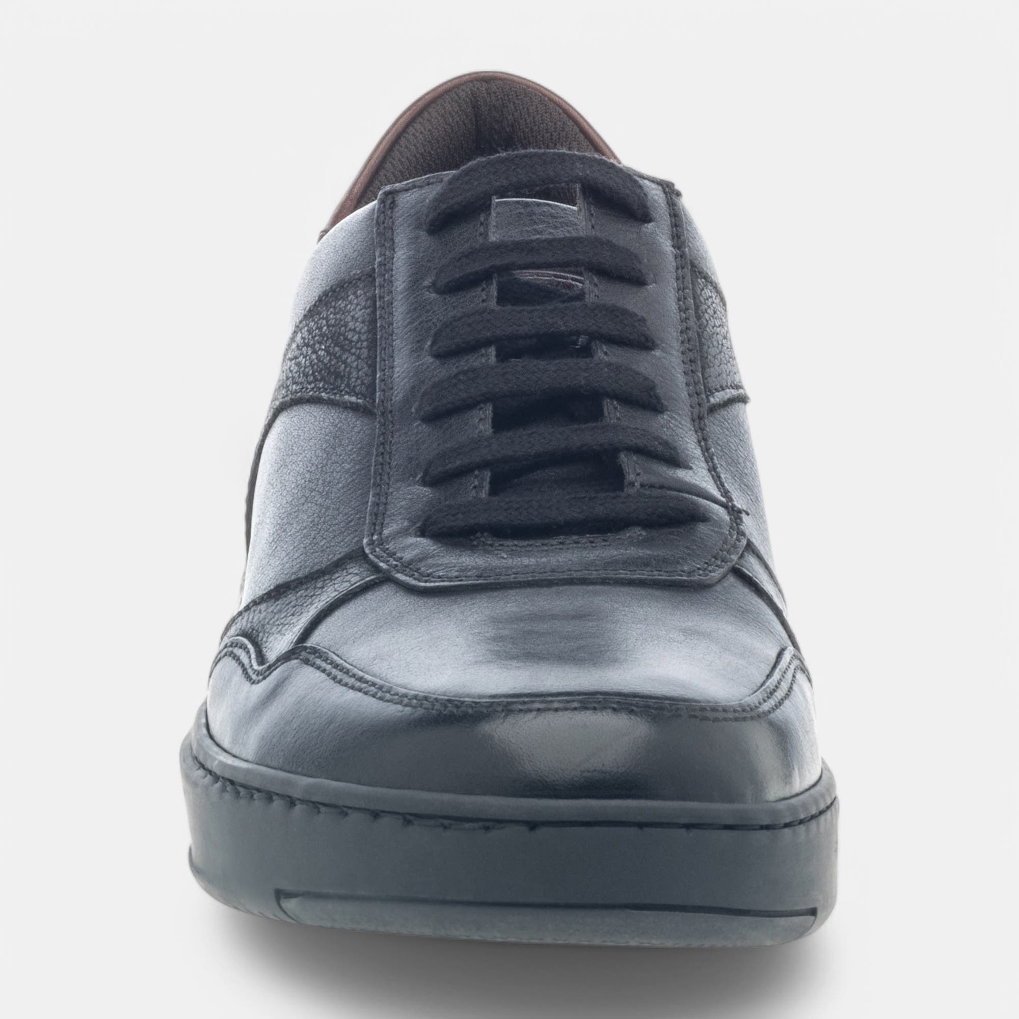 Baskets basses Homme en cuir noir