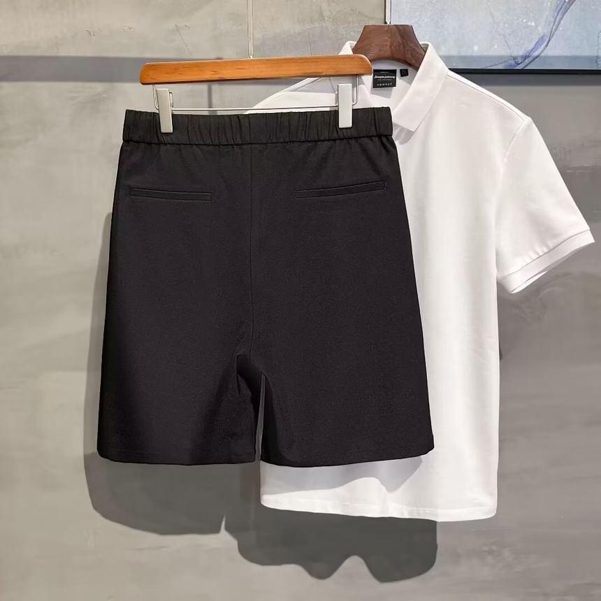 farrahces - Effen shorts met trekkoordtaille