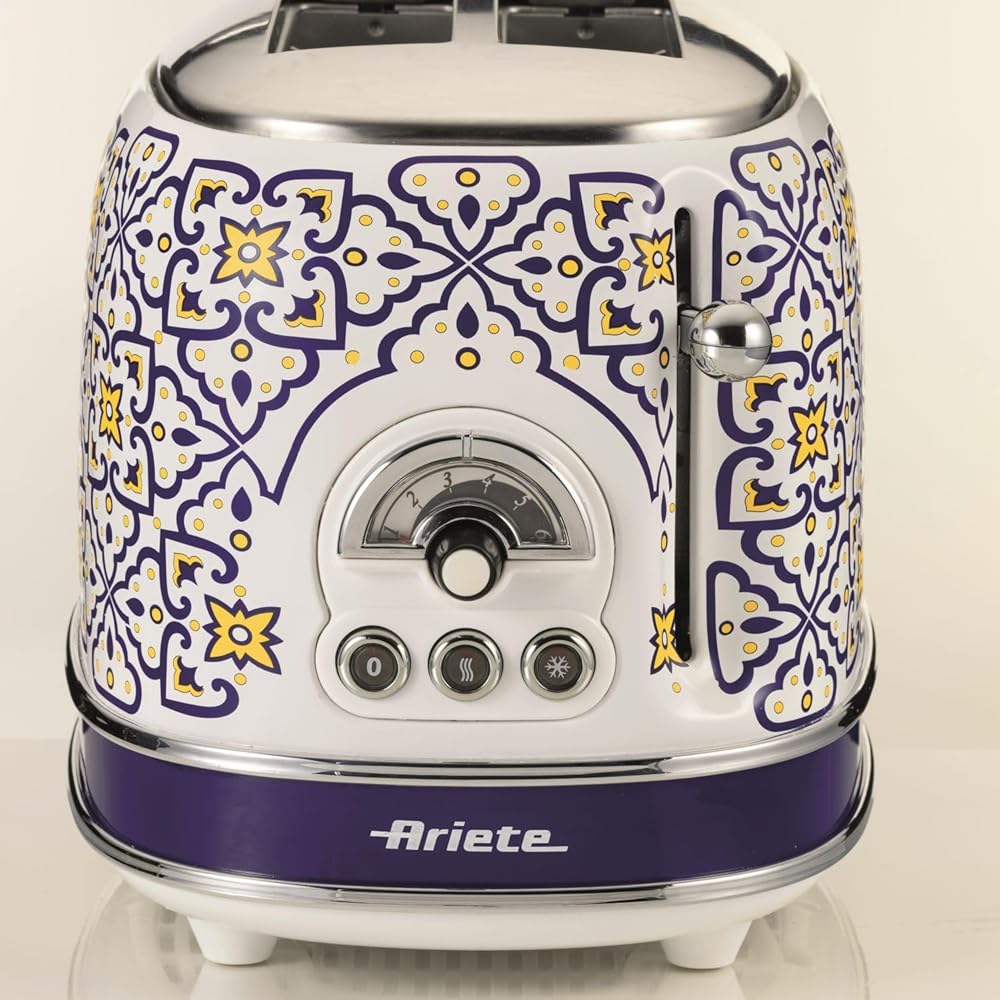 Ariete 155 Grille-pain Capri, 810 W, 2 tranches, 6 niveaux de grillage, plateau ramasse-miettes, fonction défrost, éjection automatique : Cuisine et Maison