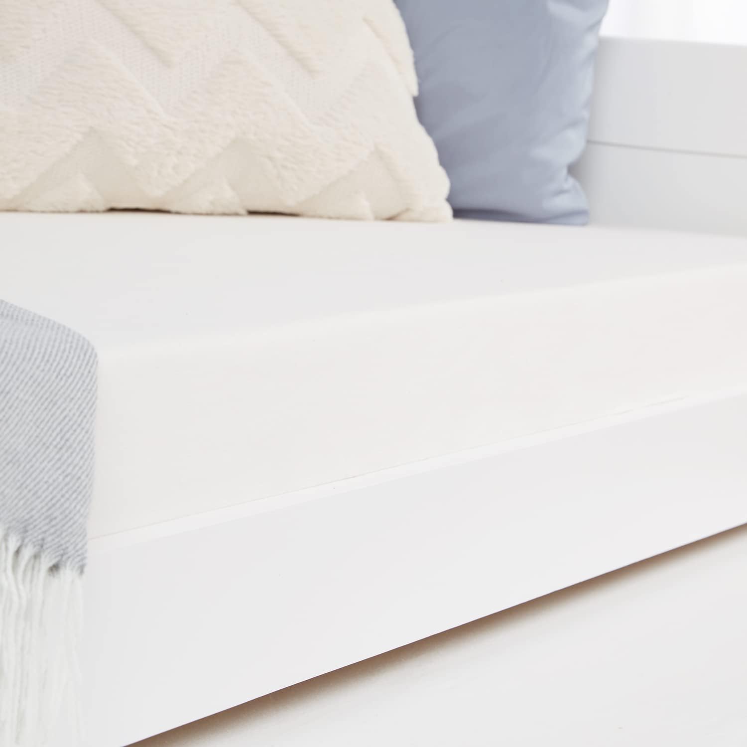 Homestyle4u Kinderbett Einzelbett Holzbett Tagesbett 90x200 ausziehbar Weiß mit Lattenrost Ausziehbett Kiefer massiv Holz | Artikel 1420