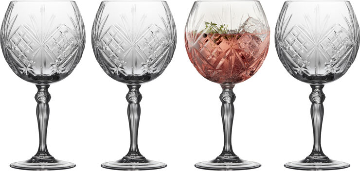 Lyngby Glas Gin & tonic-glas Melodia 65 cl 4 stk. Klar