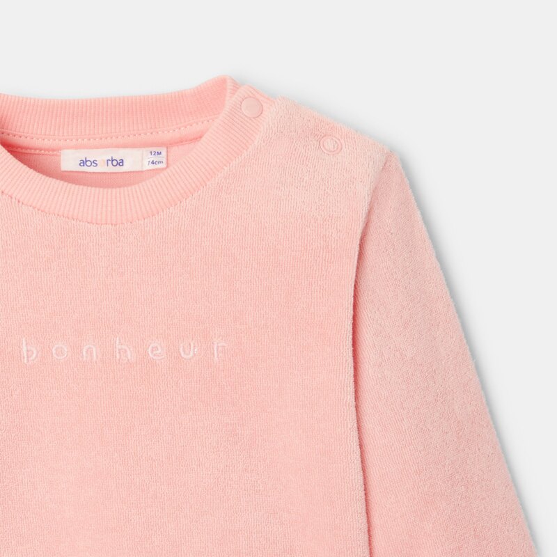 Sweat en coton rose mixte Absorba Rose