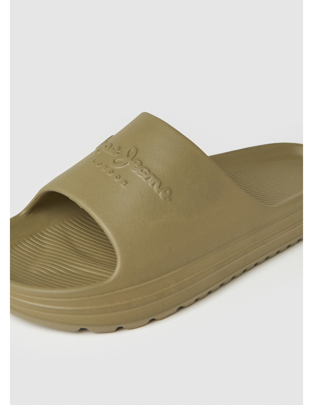 pepe jeans claquettes homme beach slide kaki