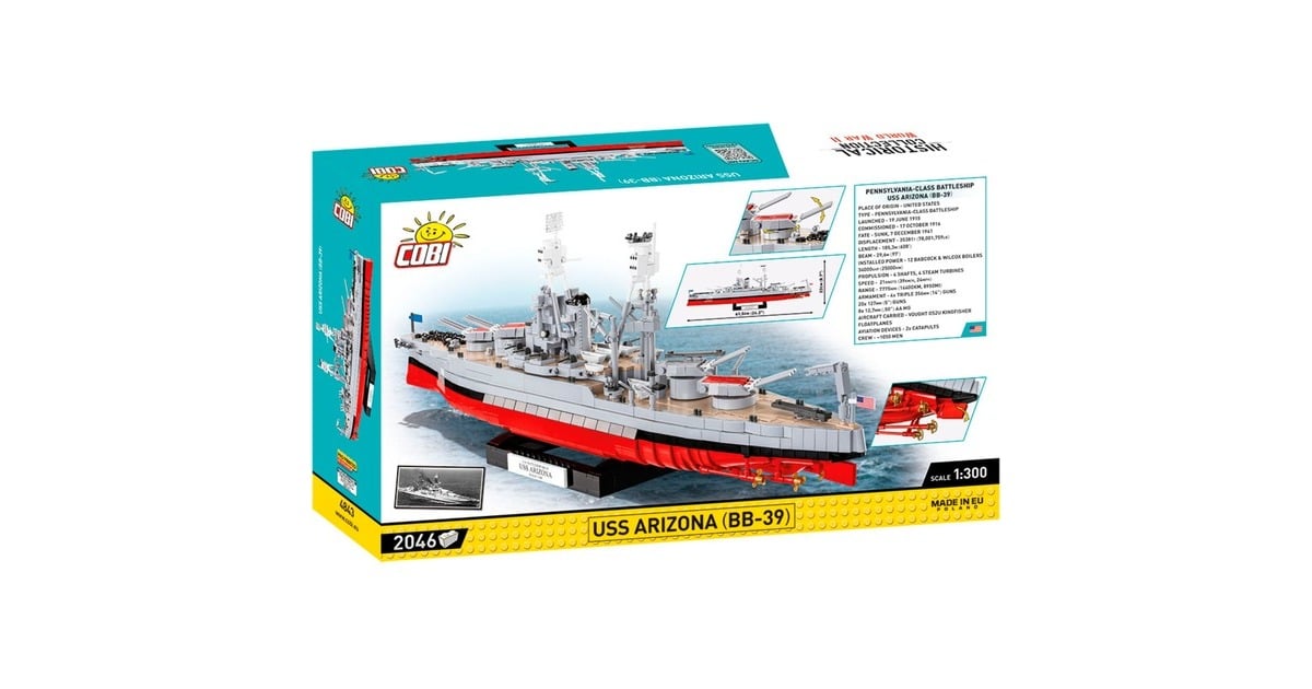 COBIUSS Arizona (BB-39) Constructiespeelgoed  (Schaal 1:300)