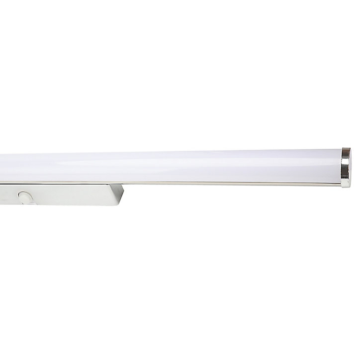 Applique murale Yucata LED intégrée 800lm 8W IP44 Ø4,1cm blanc neutre GoodHome argent
