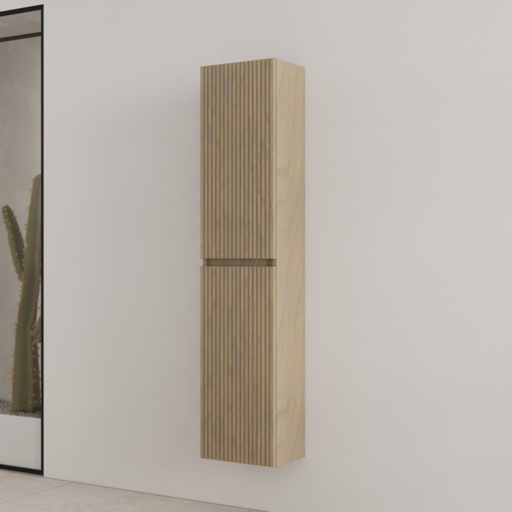 Gliss Design Timotheus kolomkast met ribbelfront 160cm ash gray