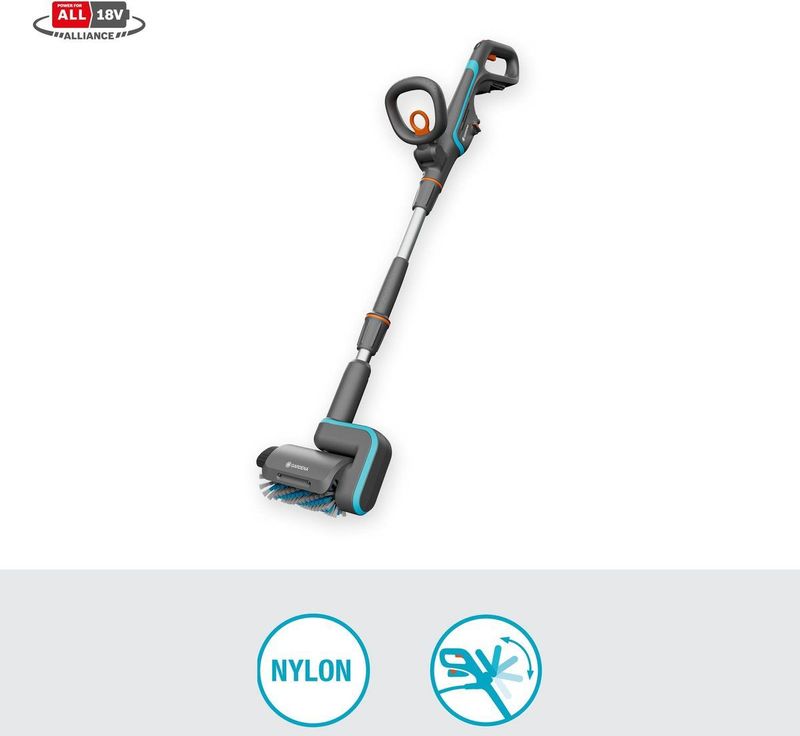 GARDENA - MultiCleaner AquaBrush Patio - Accu Reiniger - Voor Terrassen - 18V POWER FOR ALL