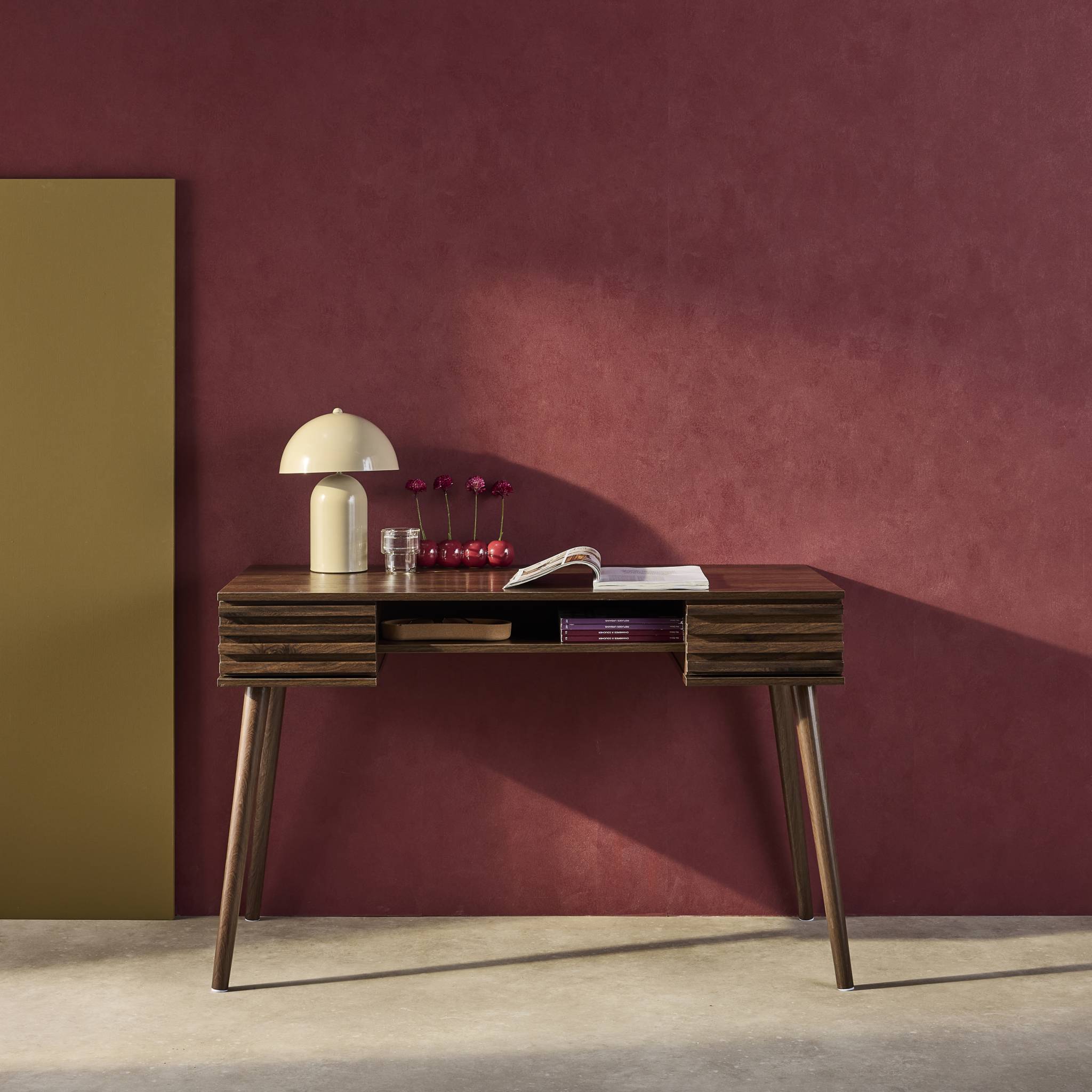 sweeek - Bureau met houteffect, 2 lades