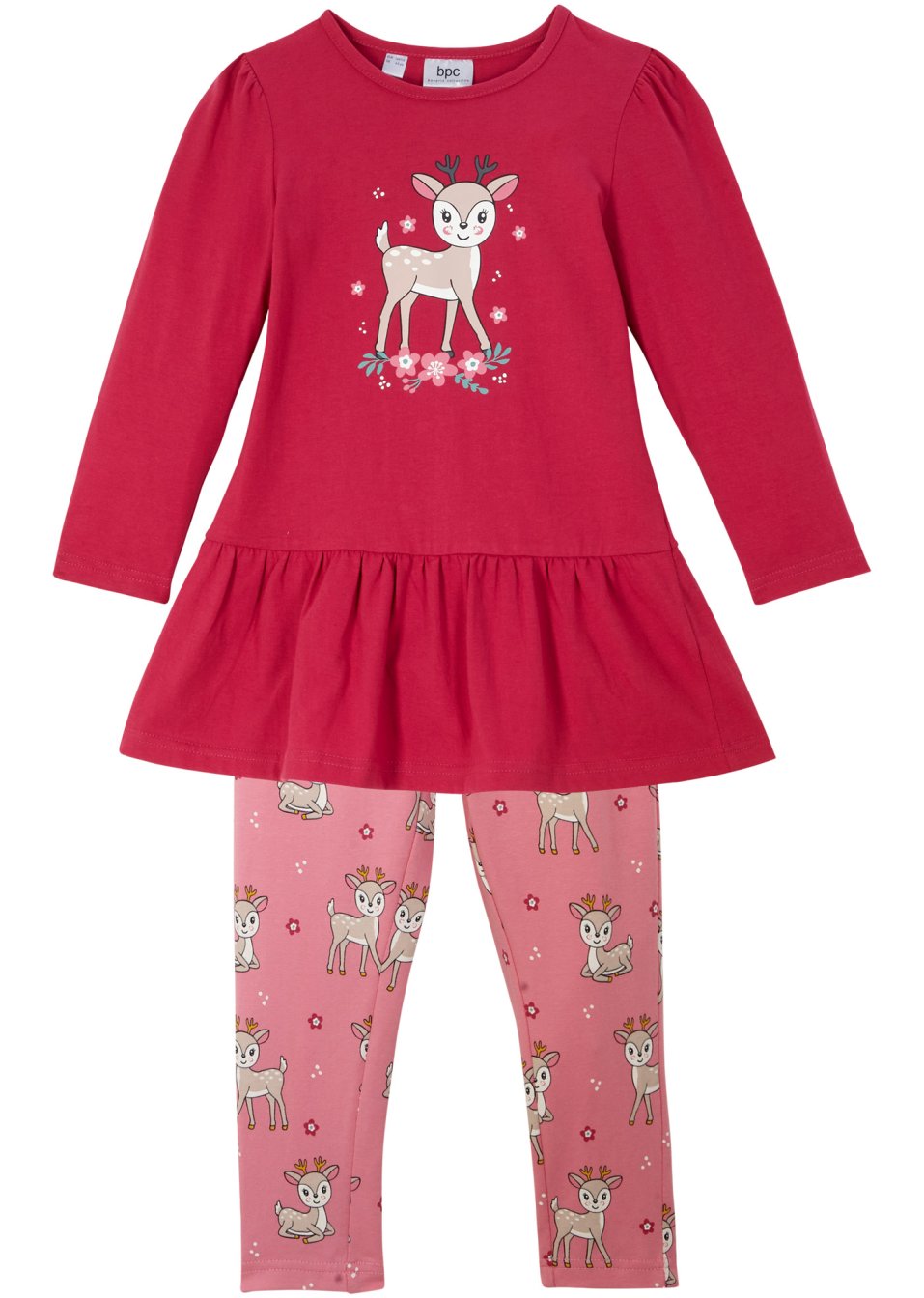 Robe fille en jersey + legging (Ens. 2 pces.)