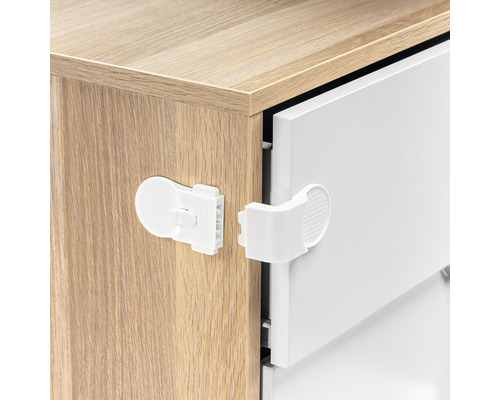 Zelfklevende kast- en ladesloten, wit, 3 stuks