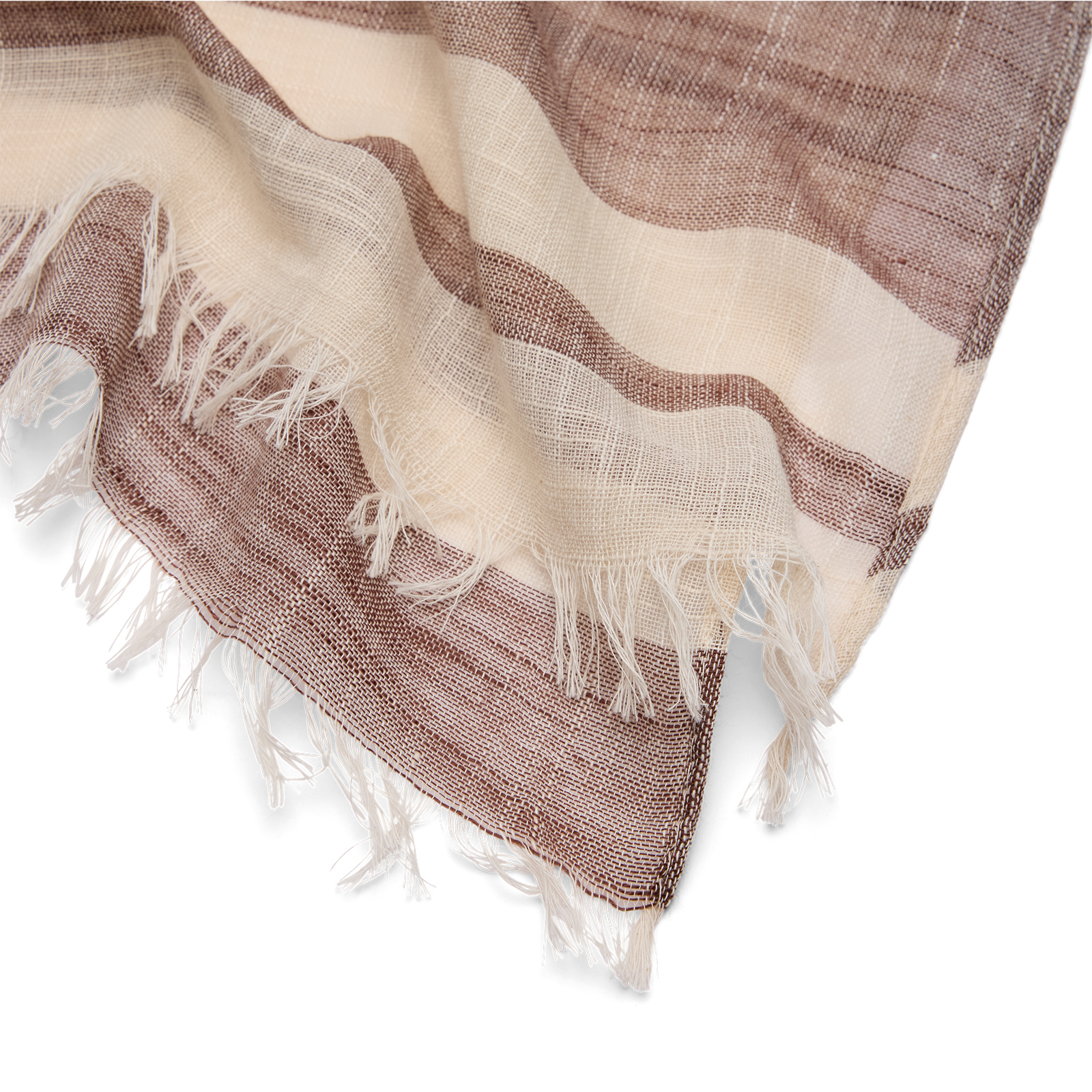 Bruin en beige gestreepte sjaal