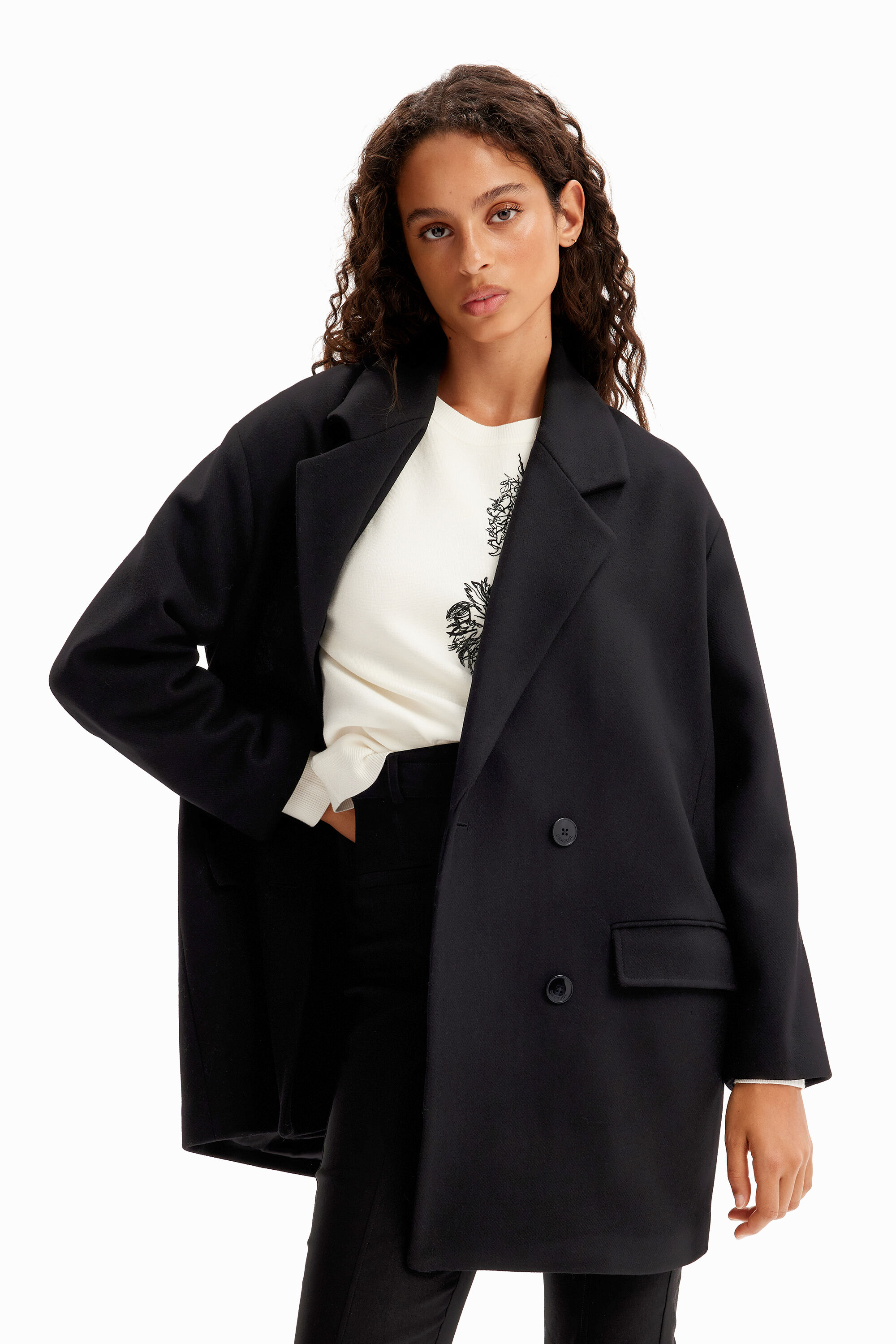 Manteau croisé laine M. Christian Lacroix