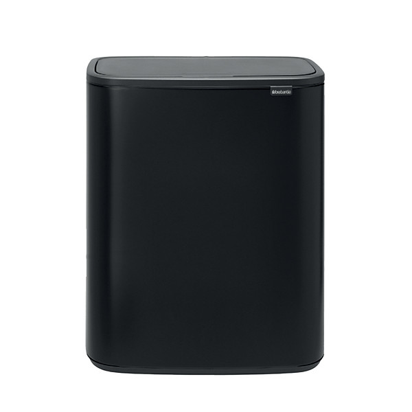 Poubelle Bo Touch Bin Brabantia 2 x 30 L, noir mat