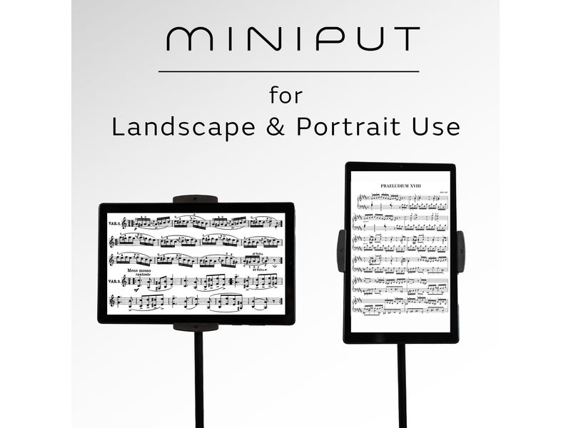 Miniput Ultraportabler Notenständer Digital Notenpult mit einem Höhenbereich von 34 cm bis 119 cm