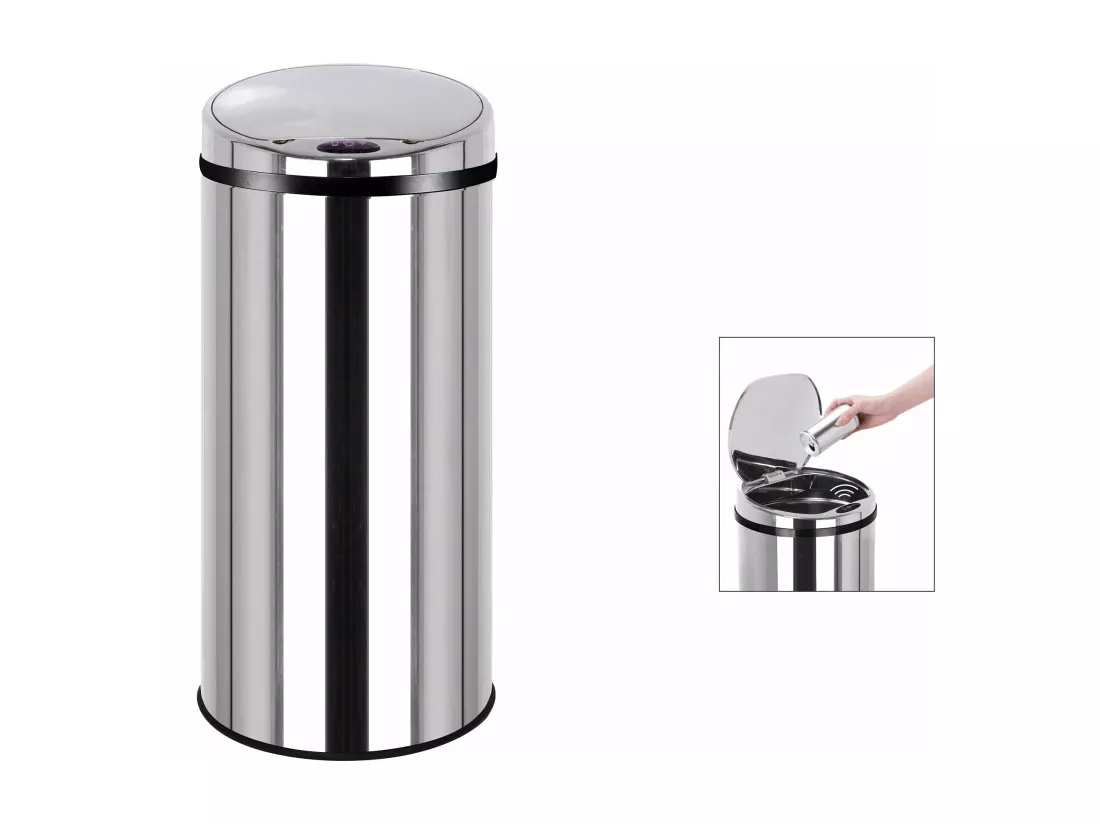 Poubelle automatique ARTIC Argent Acier inoxydable 30 L