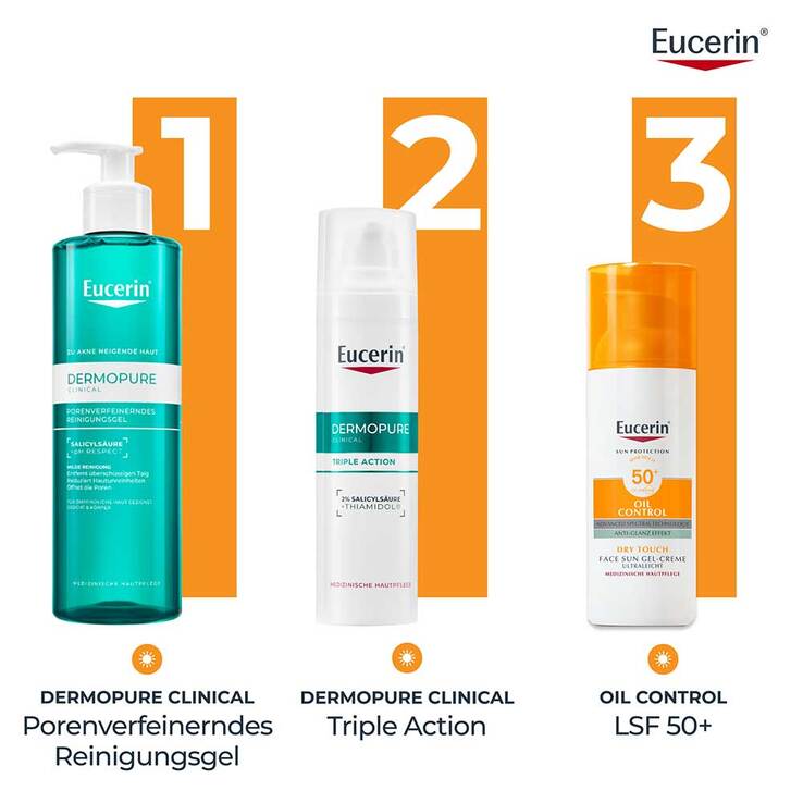 Eucerin Sun Gel-Creme Oil Control LSF 50+, 2x50 ml