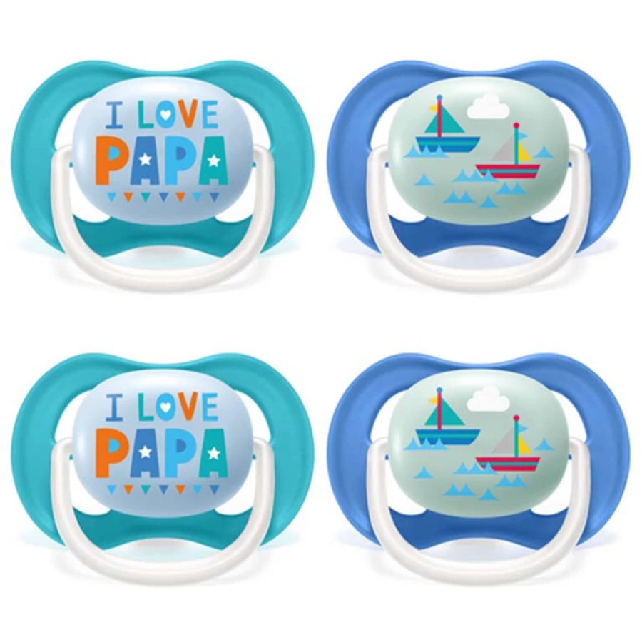 Philips Avent Schnuller ultra air SCF08003 Collection Happy 6-18m Boy MamaBoat im Doppelpack