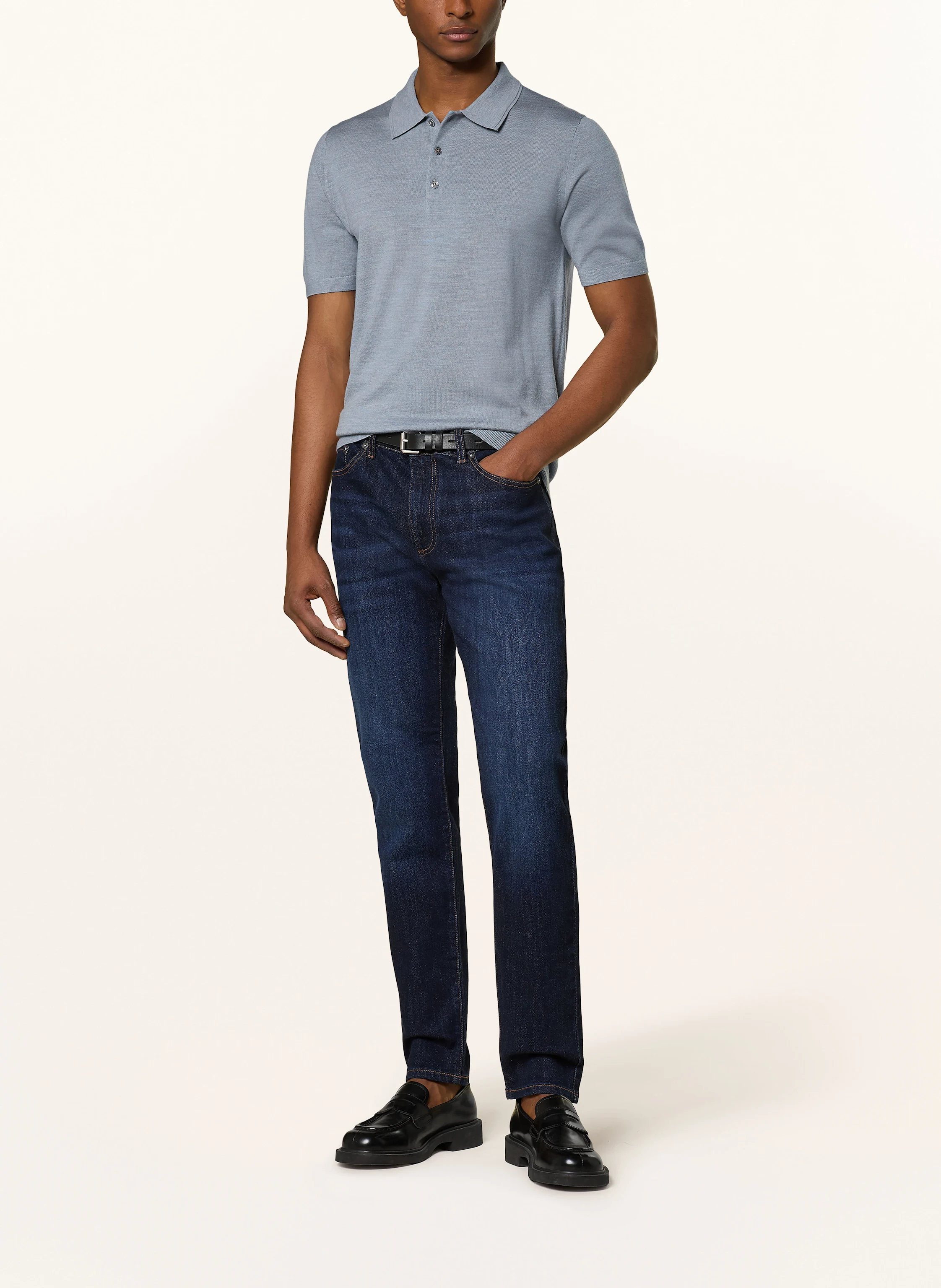 REISS Strick-Poloshirt MANOR