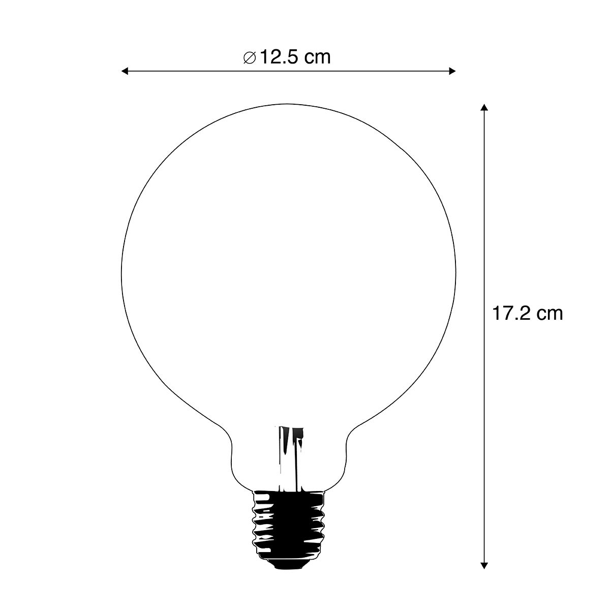 Set van 5 Smart E27 LED lamp G125 goud 4,9W 470 lm 1800-4000K