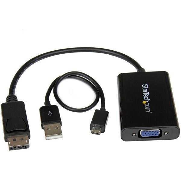 StarTech.com Adaptateur vidéo DisplayPort vers VGA avec audio - M/F - 1920x1200 / 1080p - Noir