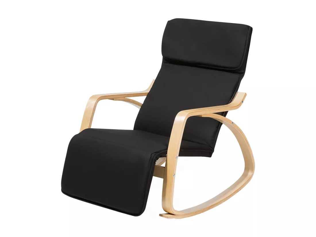 Fauteuil à bascule WESTON Tissu Noir
