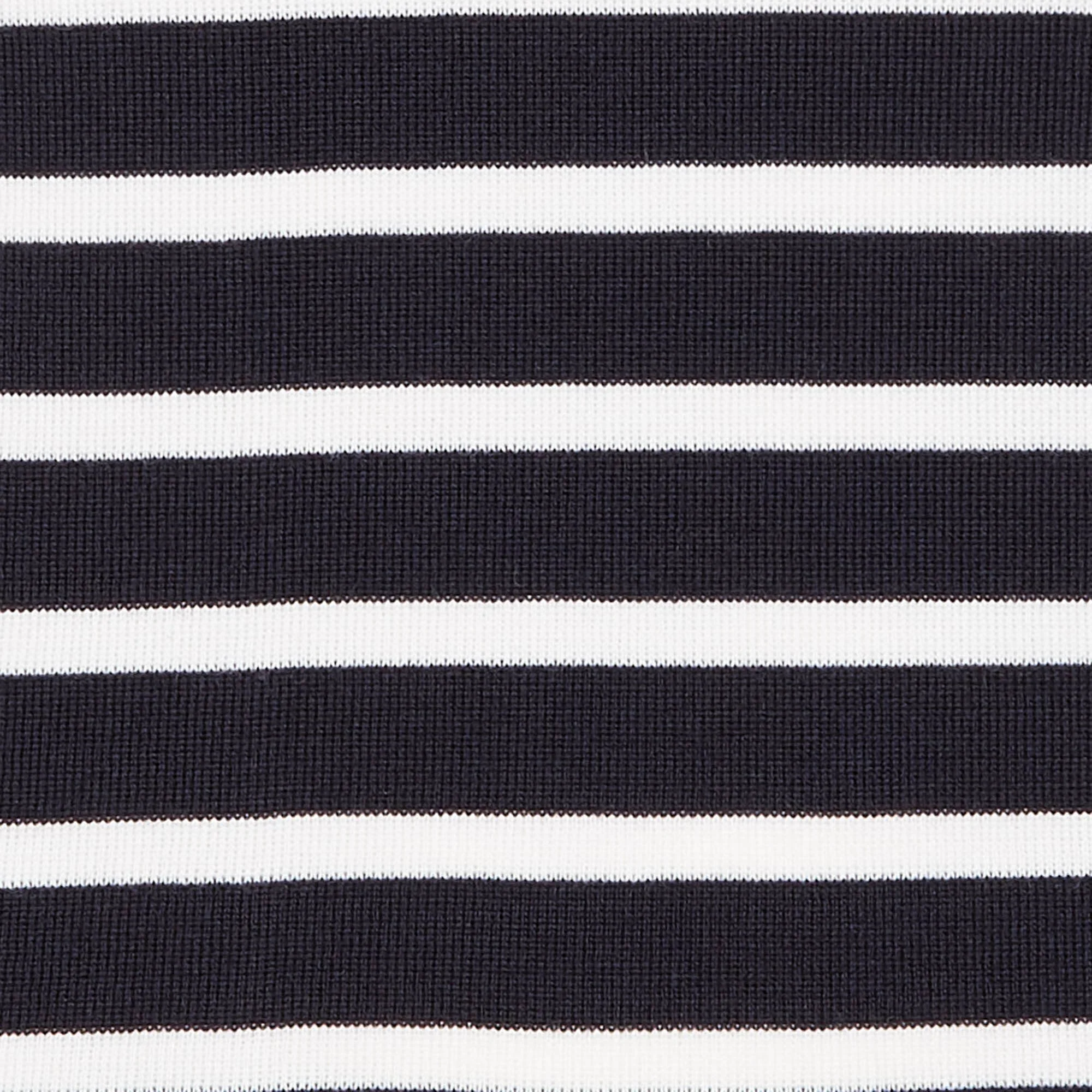 BRIAC - Pull col rond rayé en laine | Bleu
