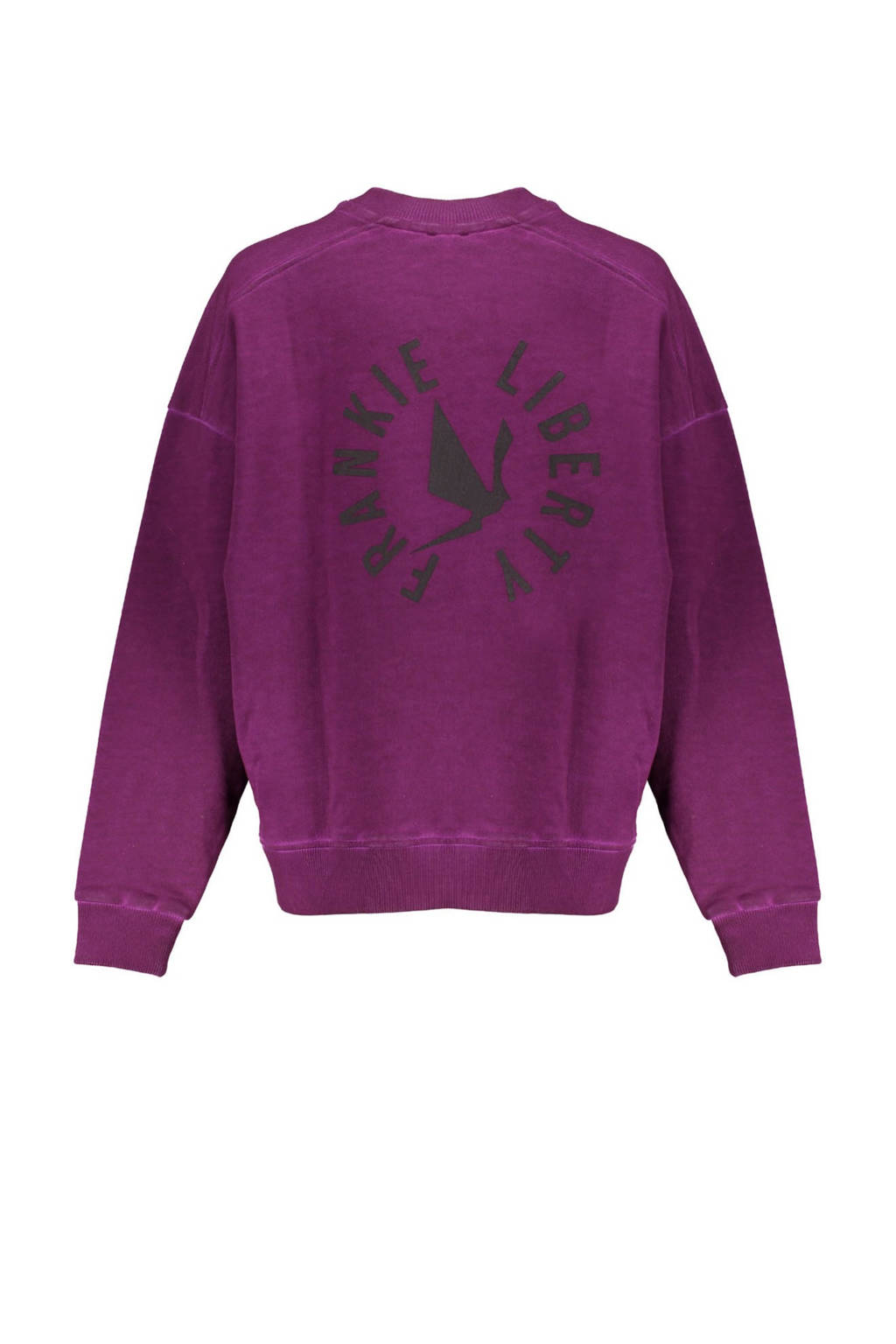 Frankie&Liberty sweater met backprint paars