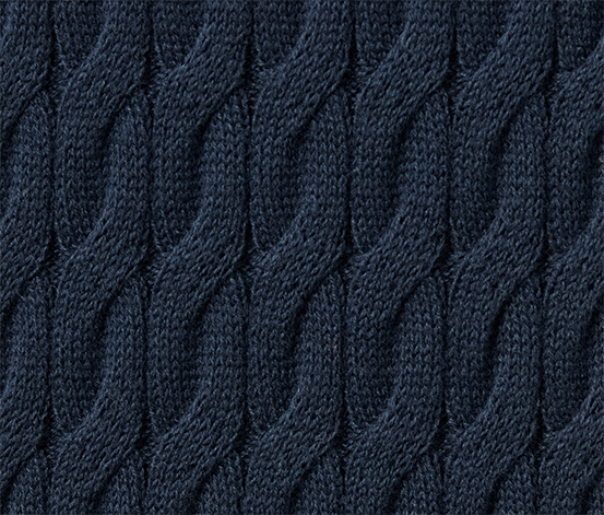 Zopfstrickpullover, dunkelblau