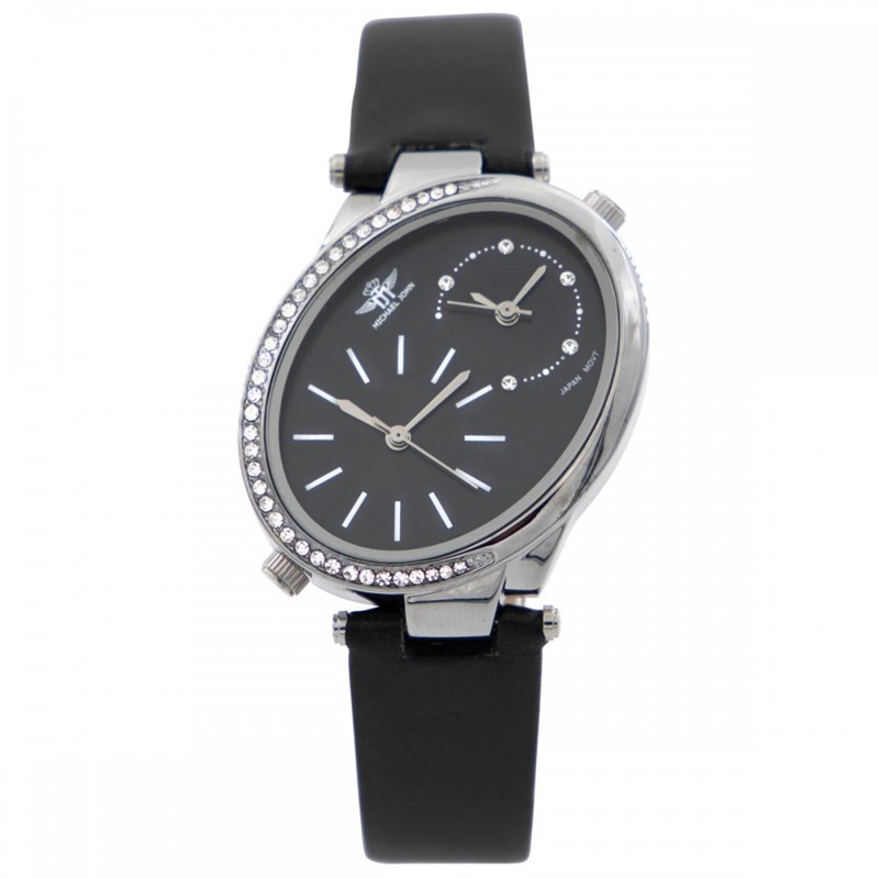 Montre Femme M. JOHN bracelet Cuir Noir