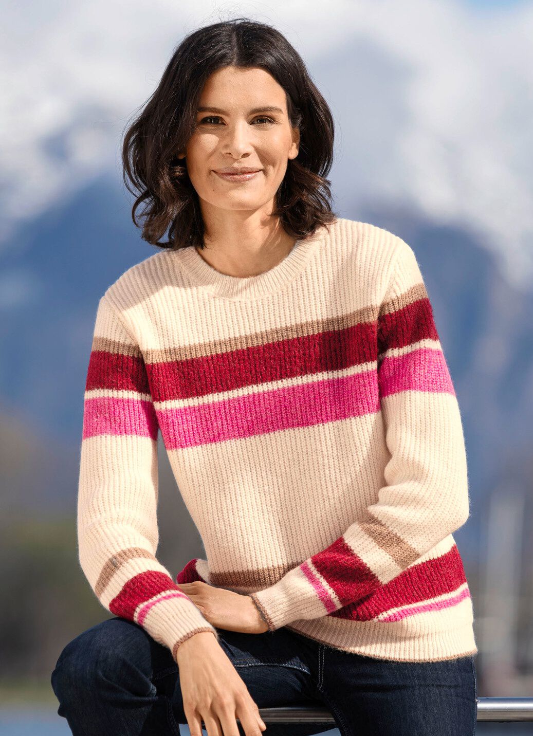 Pullover aus sehr flauschigem Garn