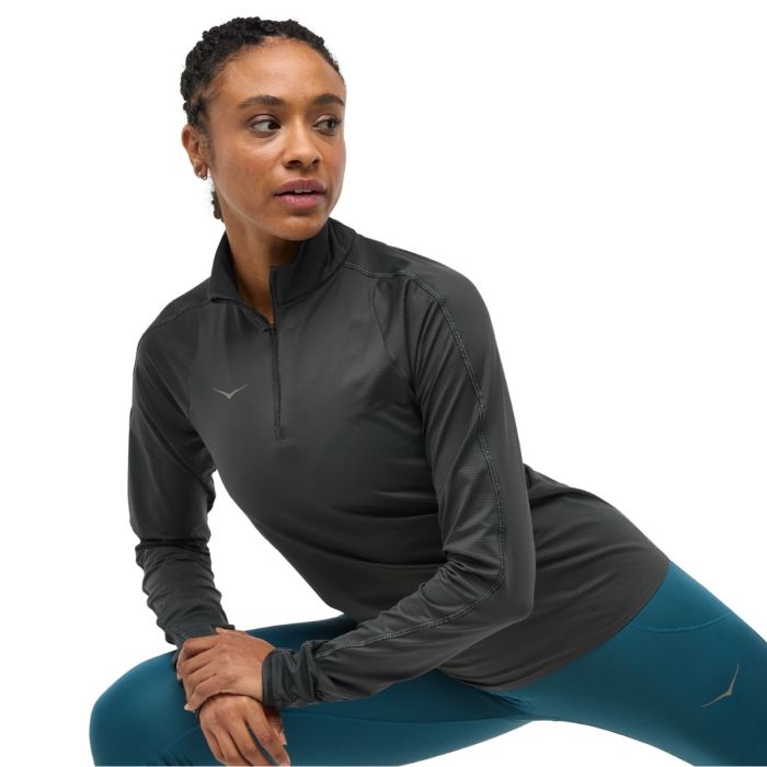 Hoka Dame Trøjer GlideTech Quarter Zip Sort