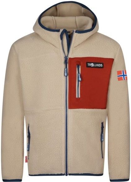 Trollkids Kids Aurlandsfjord Jacket Fleecevest (Kinderen |beige)