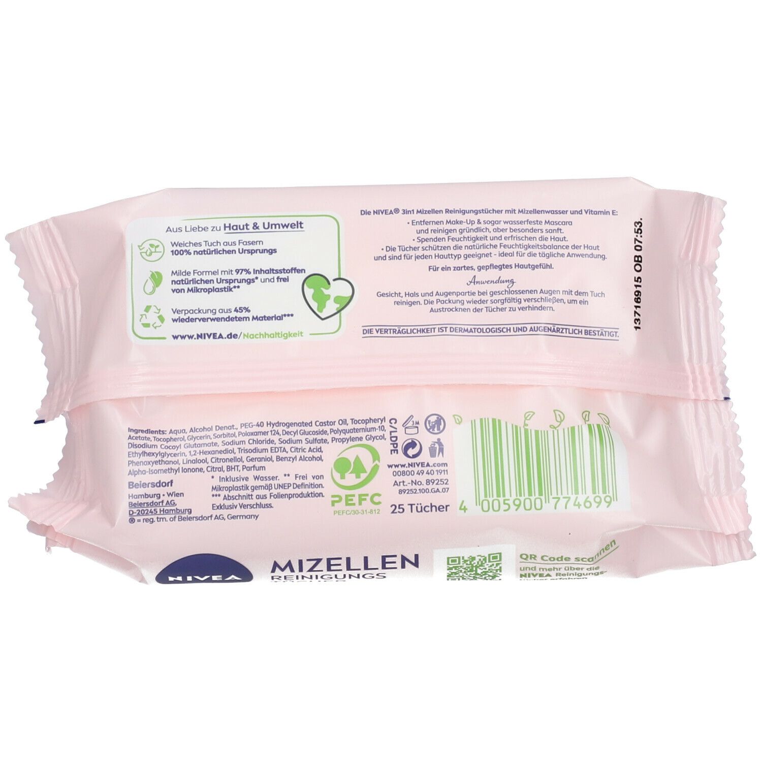 NIVEA® 3in1 Mizellen Reinigungstücher (Motiv nicht wählbar)