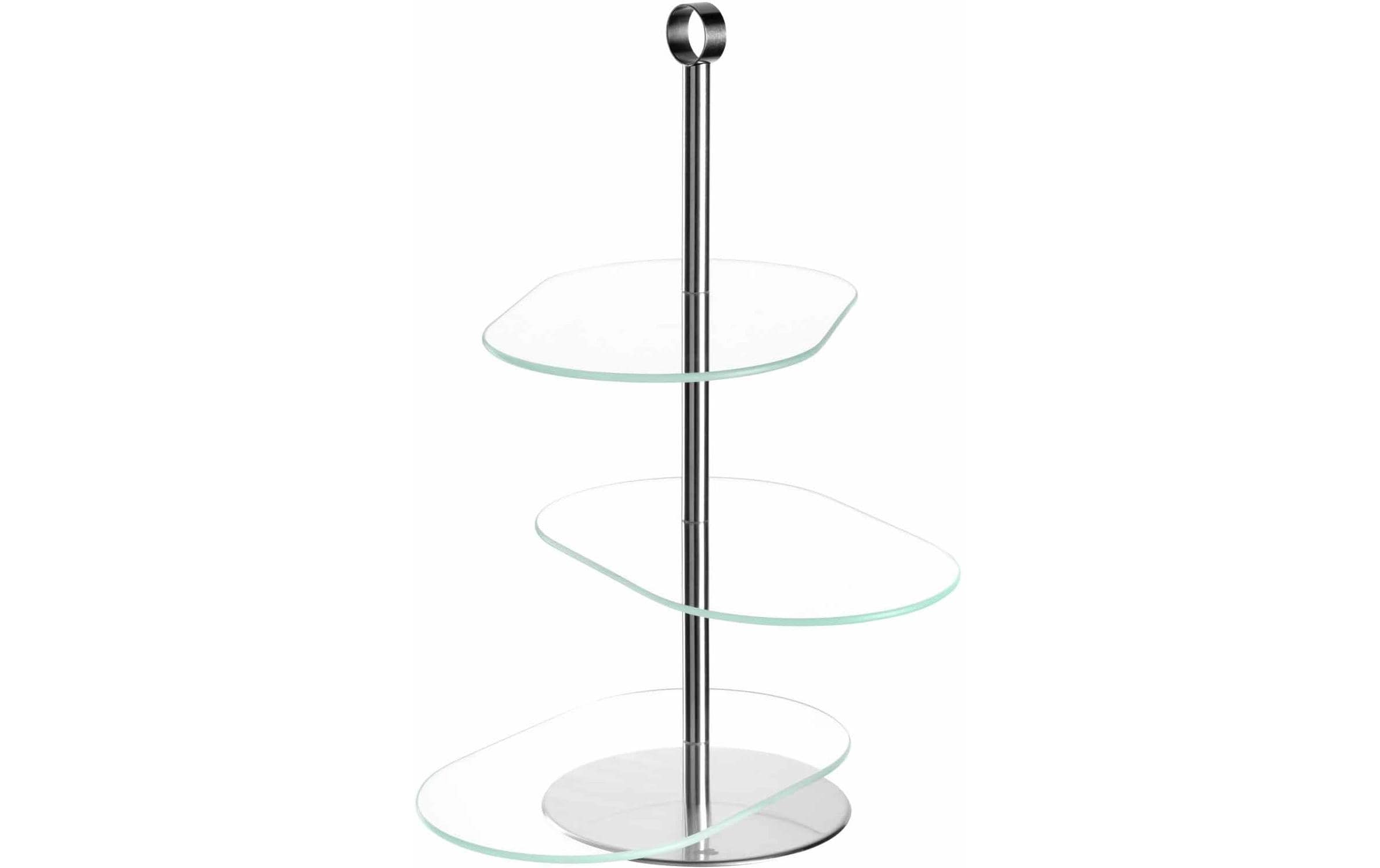 Etagere Cena asymmetrisch 3-teilig, SilberTortenständer