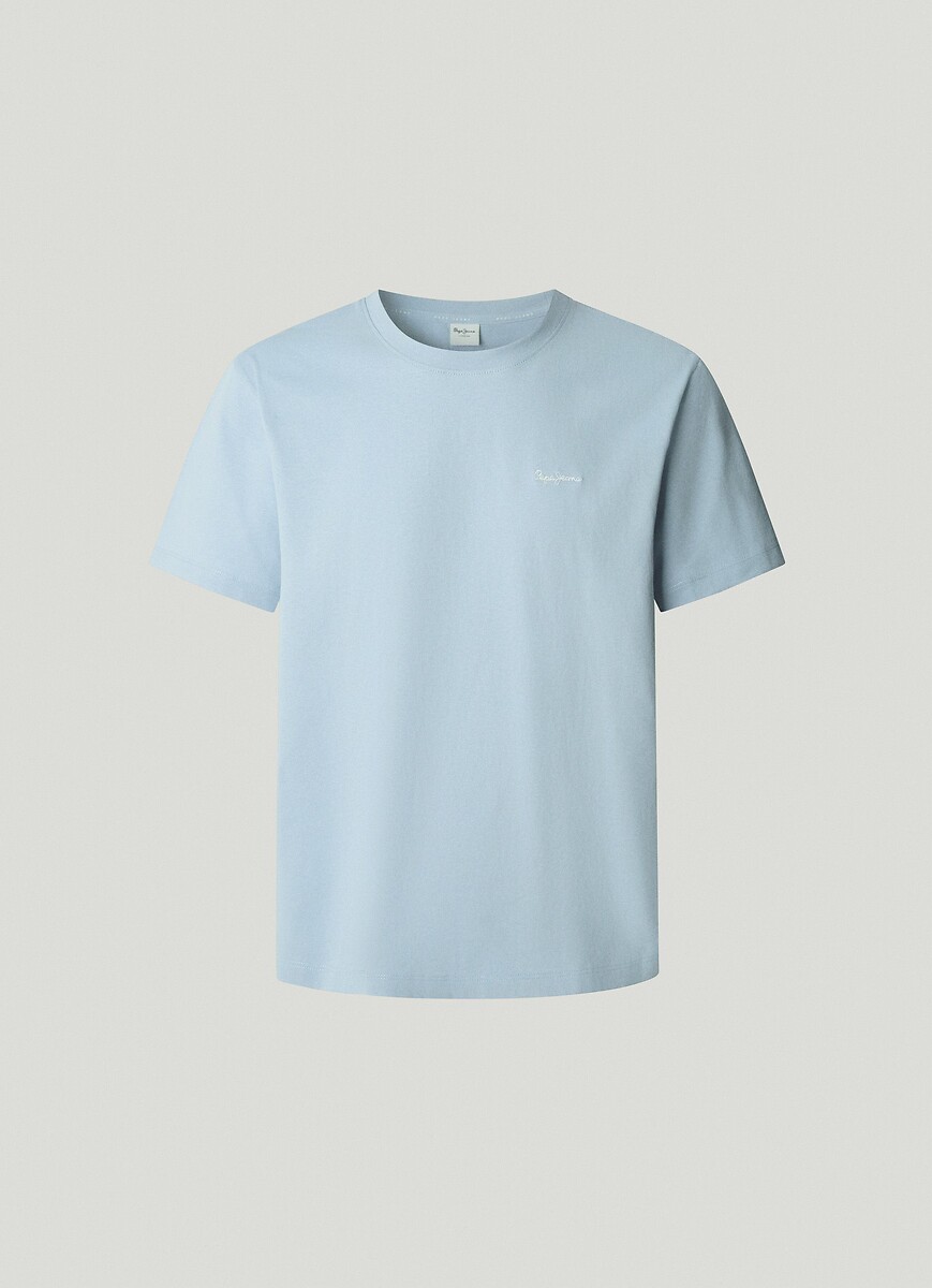 PEPE JEANS<br>Camiseta com gola redonda e logotipo bordado