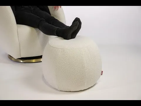 Monte Fauteuil Berçant et Pivotant Gem - Sheepskin  Or