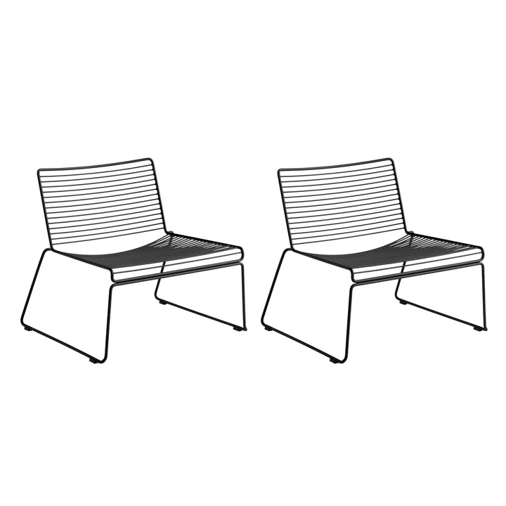 HAY - Hee Lounge Chair, schwarz (2er-Set)