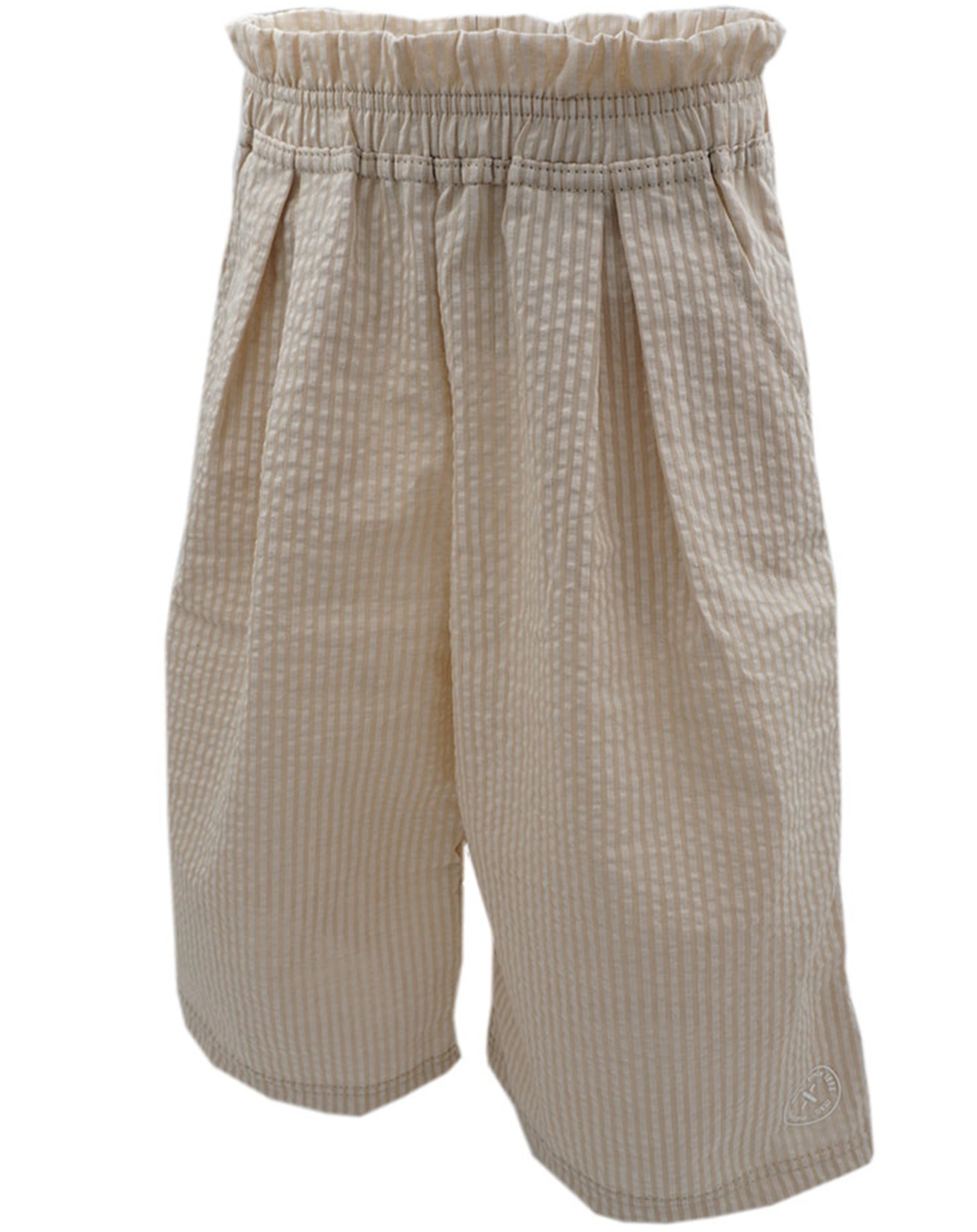 Culotte SEERSUCKER gestreift in beige