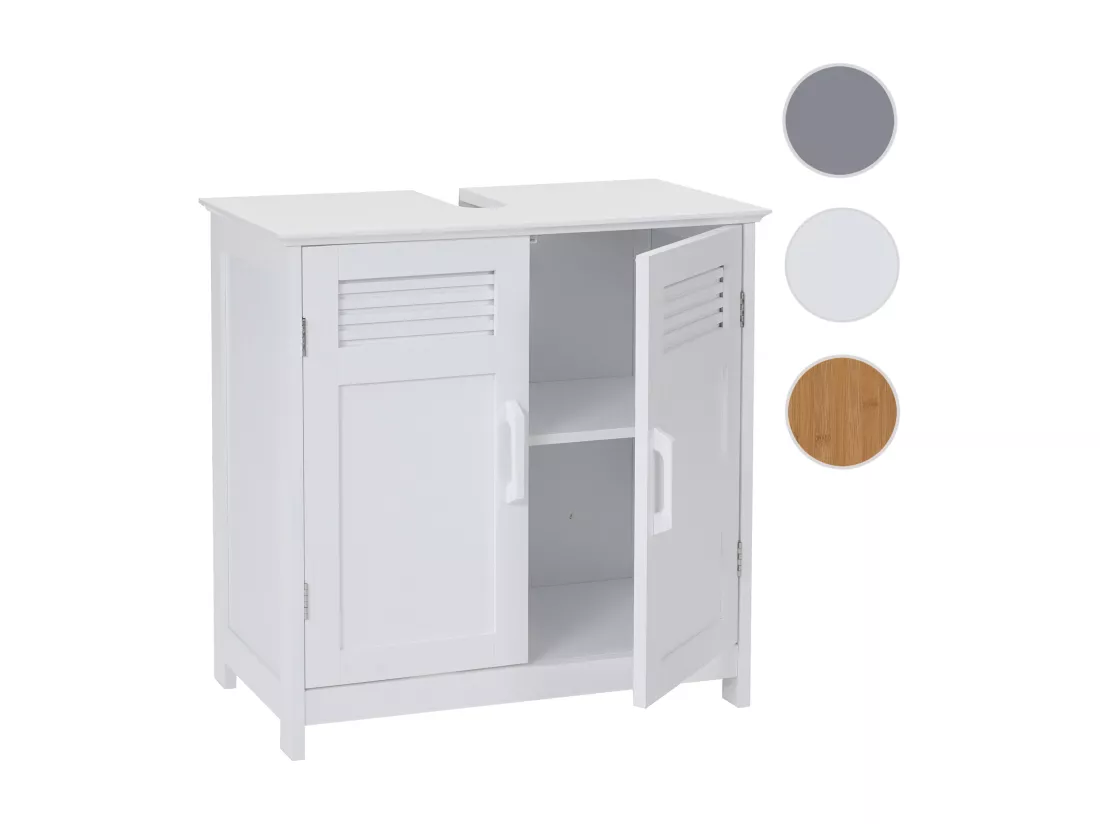 Meuble sous-lavabo MCW-A85, blanc