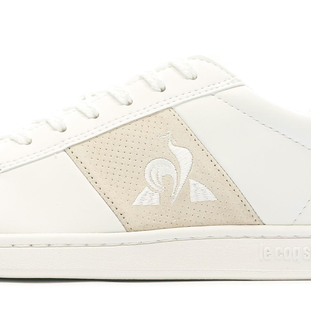 Le Coq Sportif Baskets Blanches/Beige Femme Le Coq Sportif Court Classic Premium Optical