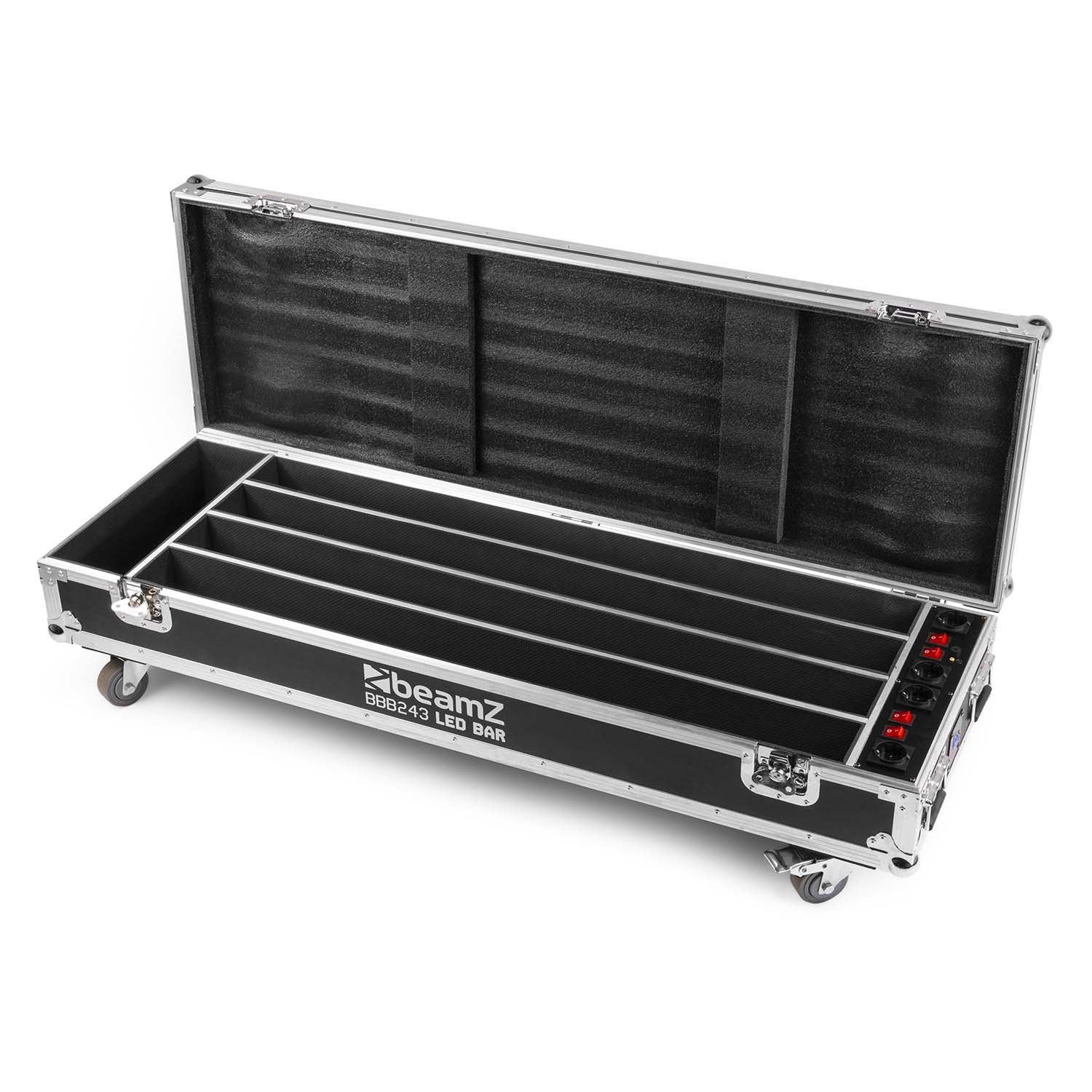 BeamZ FCC14 flightcase voor 4X BBB243 met oplader