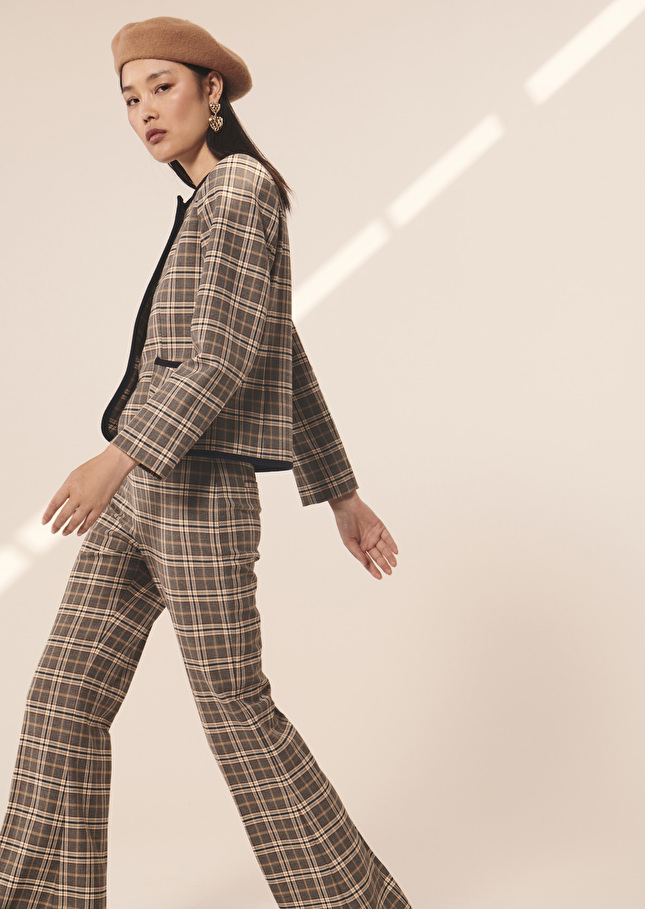 Veste Vœuxgrise en tartan
