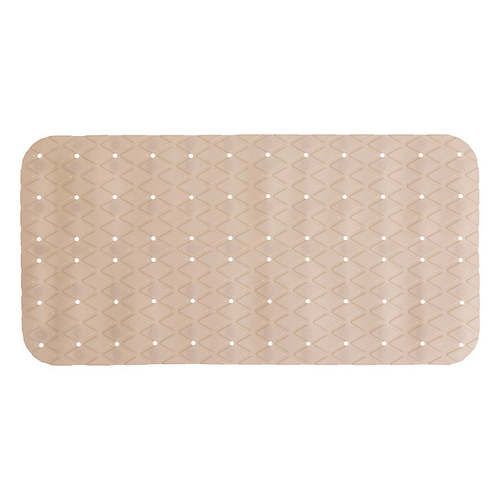 Tapis fond de bain antidérapant 70x35 cm coloris lin, 5Five