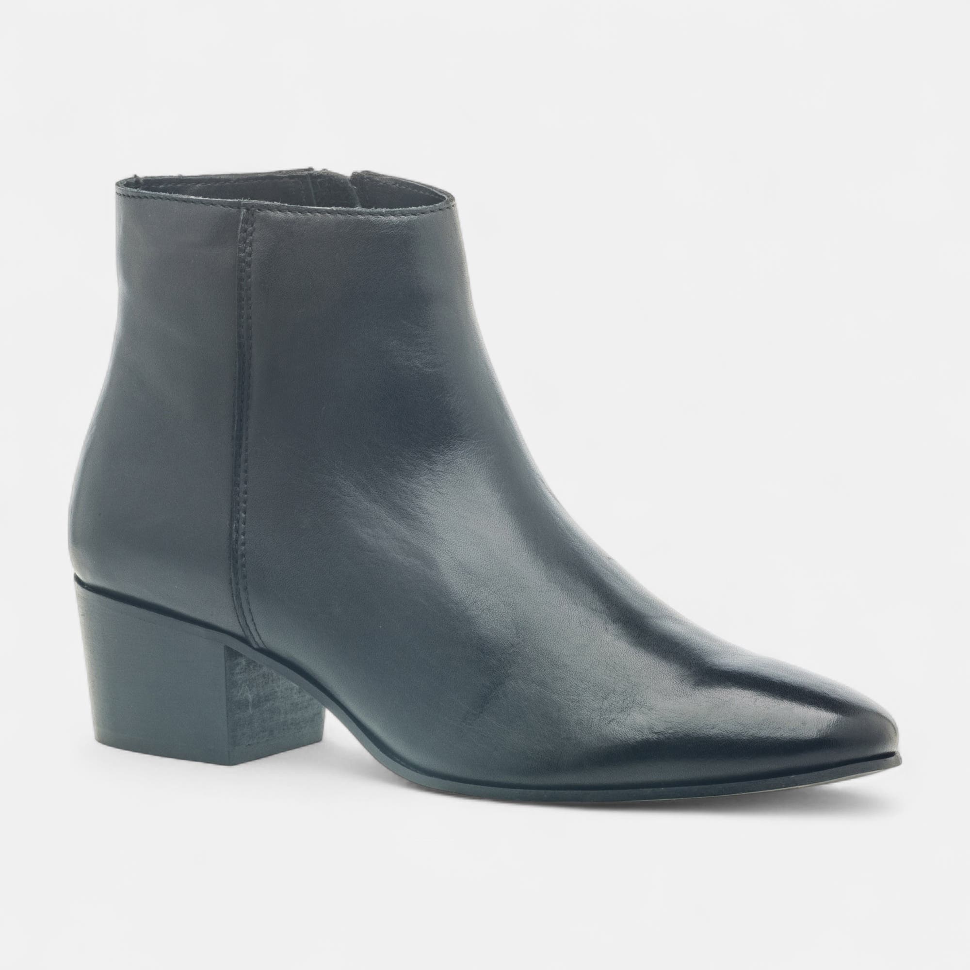Bottines Femme en cuir noir vernis