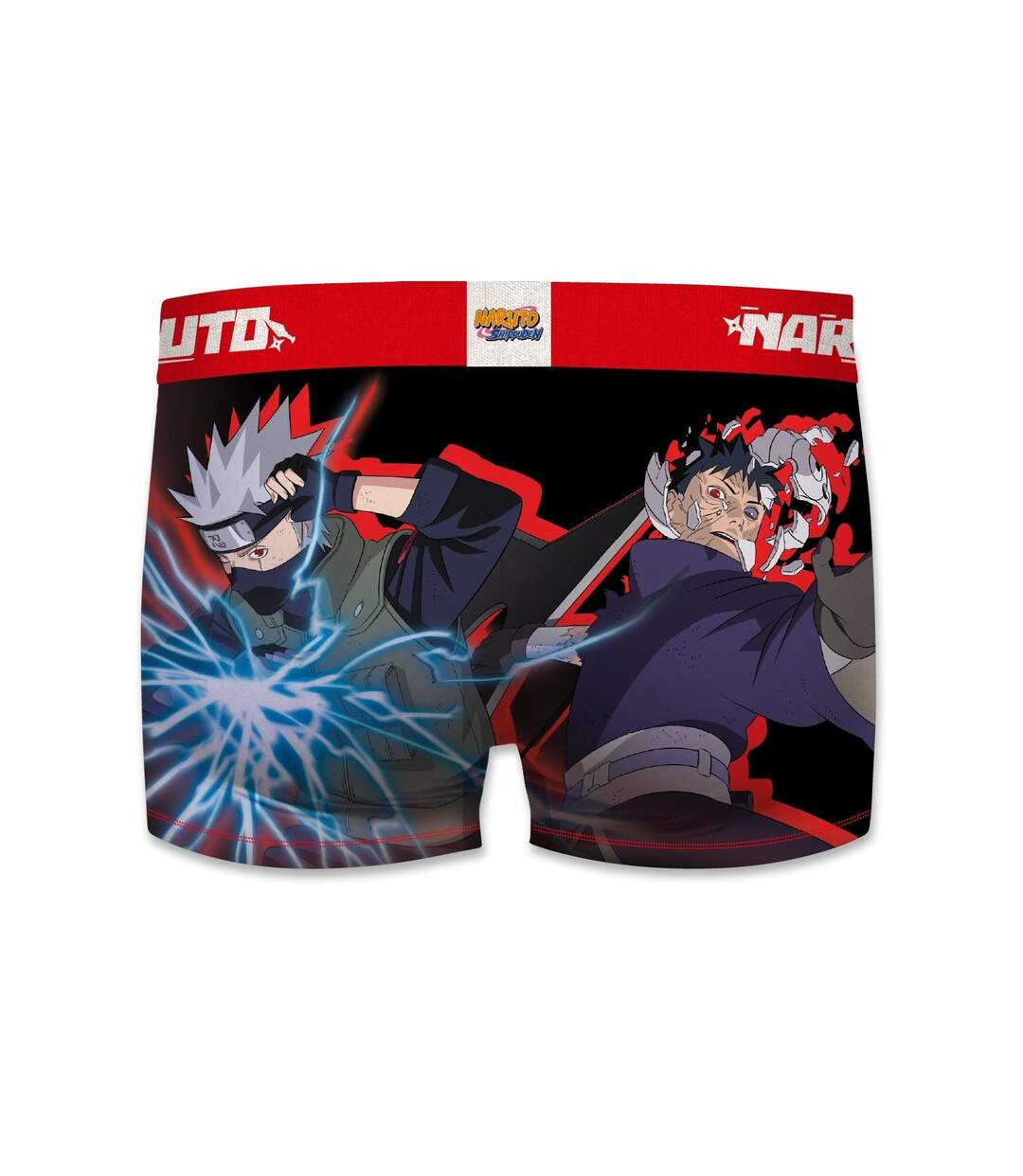 Caleçon Homme Naruto, Sasuke, Boxer Homme, NARUTO SHIPPUDEN, Stretch et Confortable (Lot de 4)