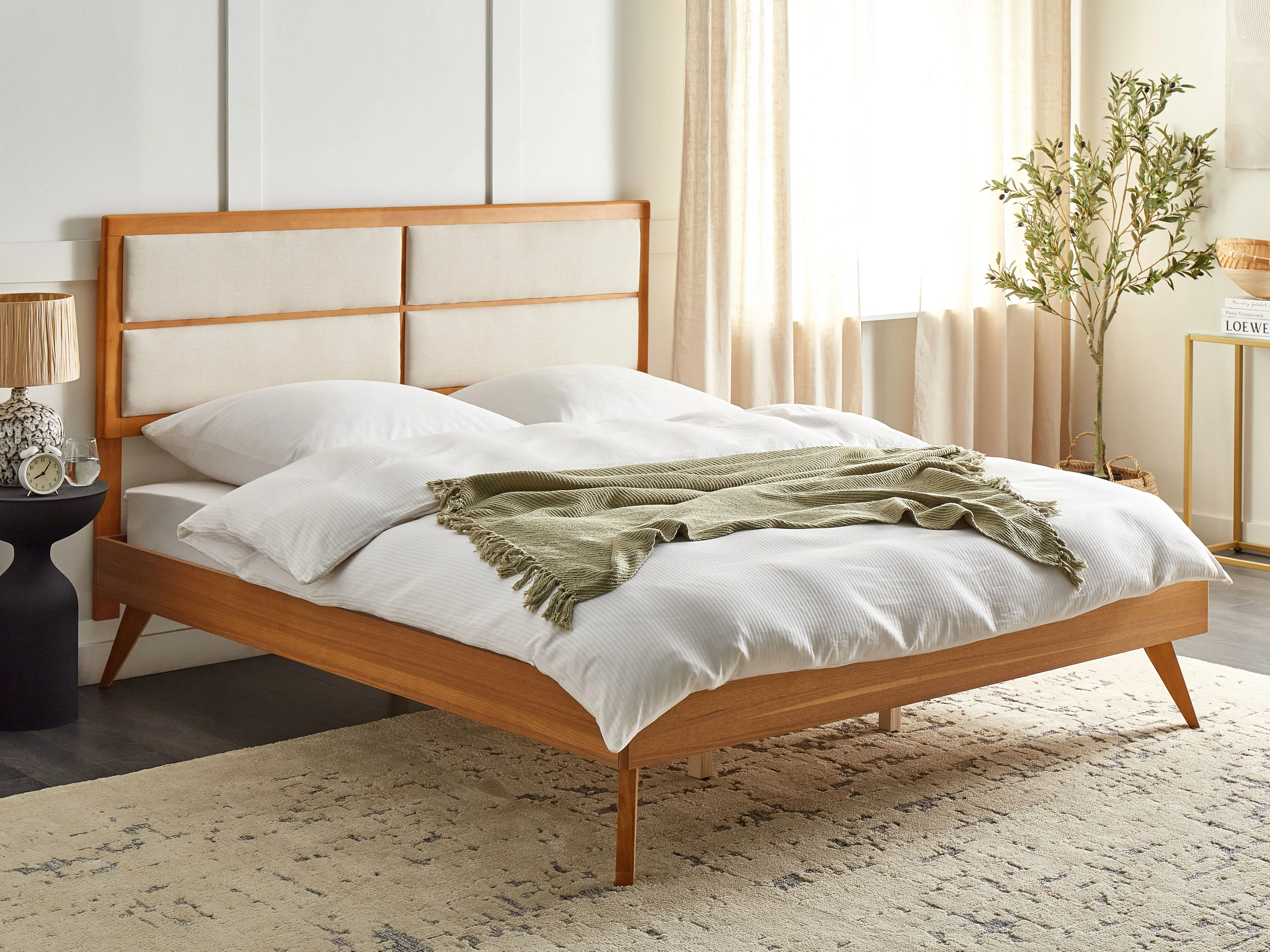 Bed POISSY 180 x 200 cm Natuurlijk essenhout