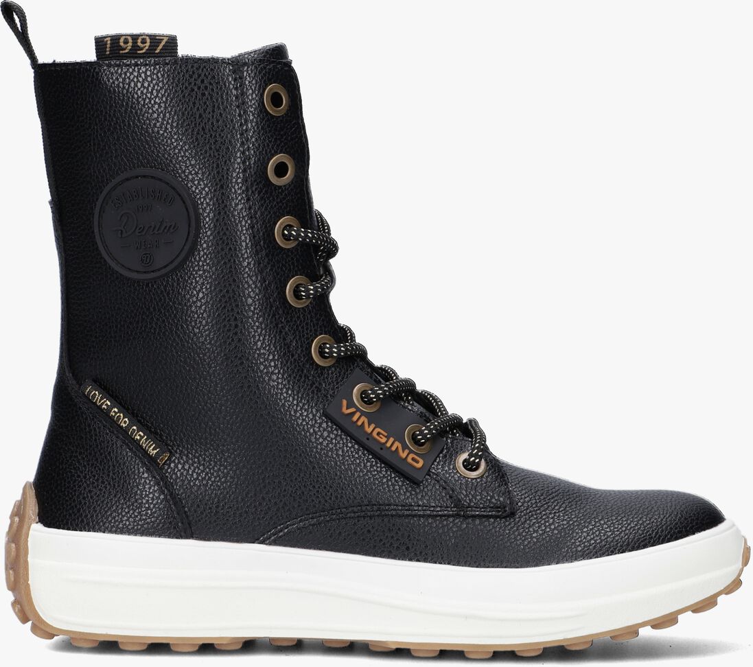 VINGINO zwarte vingino veterboots rebecca hi