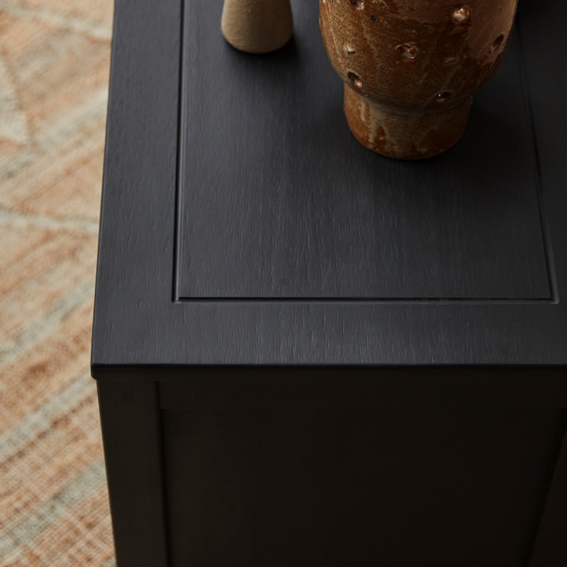 Meuble TV Thaki Black en pin massif L 170 cm