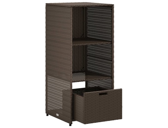 VIDAXL - Armoire de jardin Armoire de rangement jardin marron 50x55x115 cm résine tress...