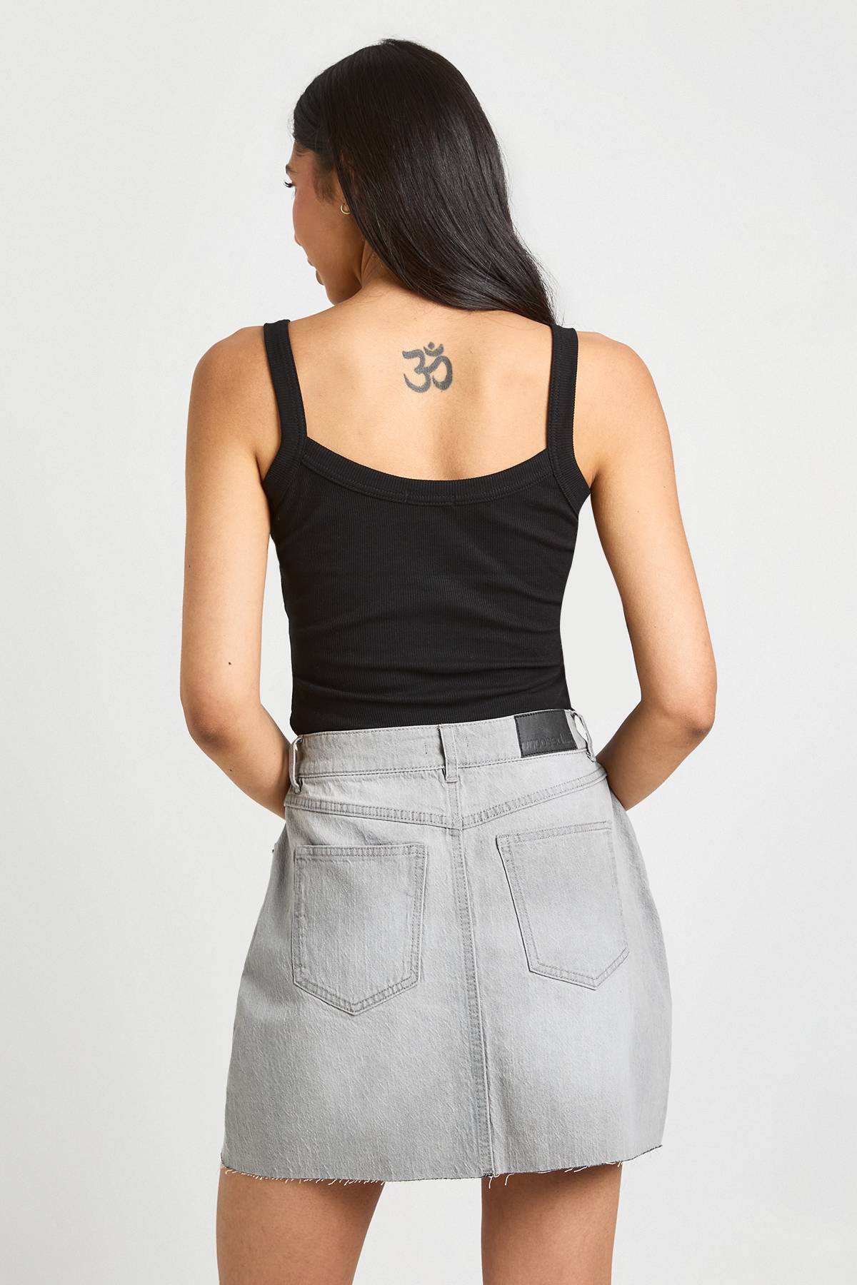 boohoo Mini-jupe En Jean Pour Grandes Tailles